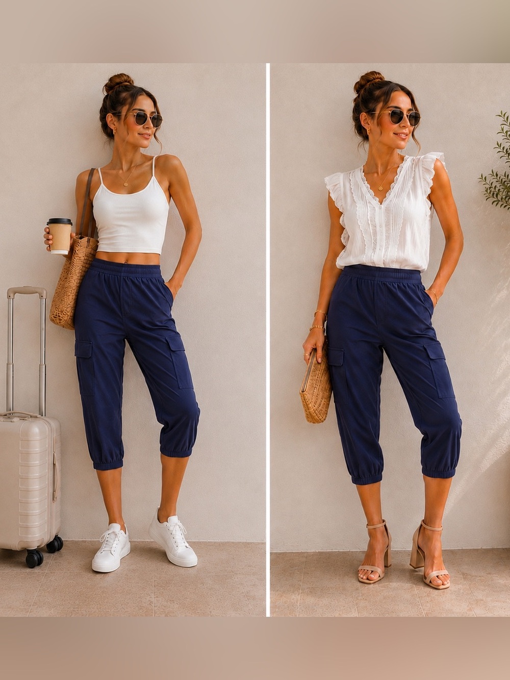 Reitmans Hyba Urban Capri Pants Navy Blue XS Stretch Activewear Yoga Travel